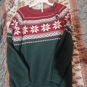 Gymboree Red and Green Snowflake Sweater